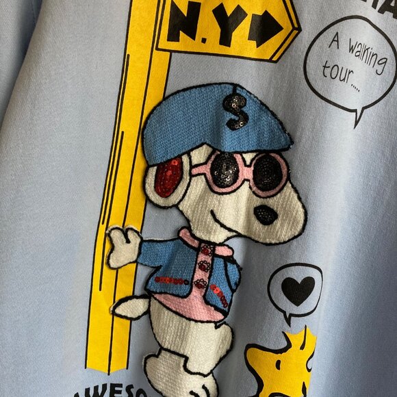 Blue sequin snoopy sweatshirt - Picture 2 of 8